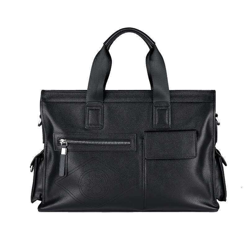 Luxury Bag Designer Genuine Leather Casual Briefcase Fashion Cowhide Laptop Bag Business Large Capacity Crossbody Men S Handbag
