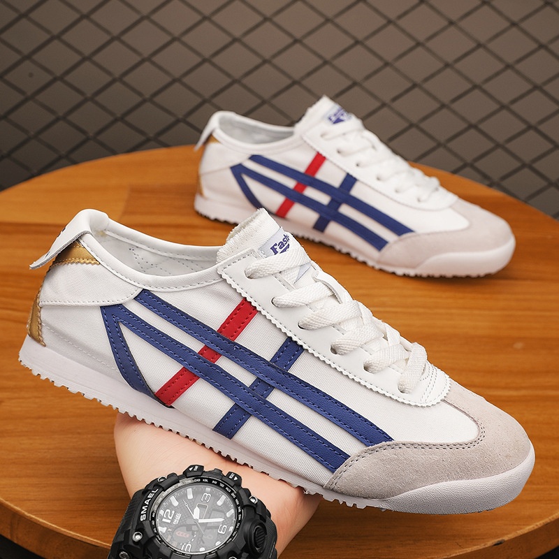 2025 New Designer Men's Fashion And Trend Sports Shoes Anti-slip Breathable Training Retro Outdoor Flat Shoes Size 35-44 Blue And White