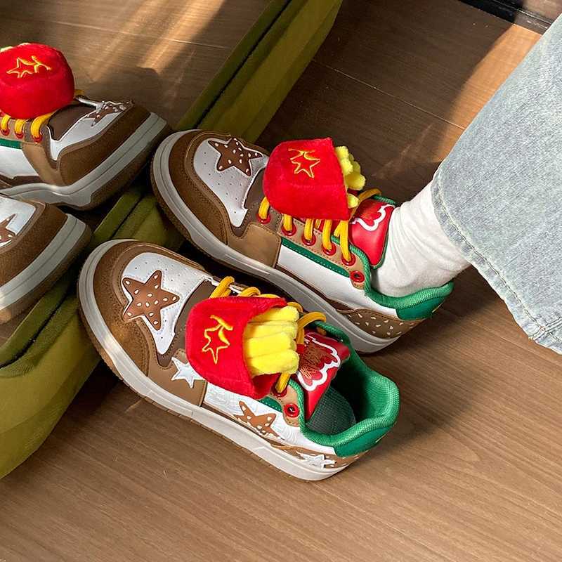Men Platform Sneakers Personali Fries Design Skateboard Casual Sports Shoes Cfortable Trainers Lace Up Sneakers For Couple Y251125
