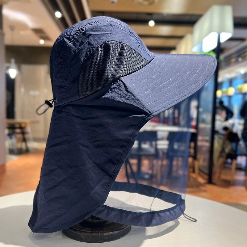 Outdoor Fishing Sun Hat for Man Woman Sun Protection Breathable Mosquito Insect Hat Wide-Brimmed Climbing Hiking Fishing Hats 250424