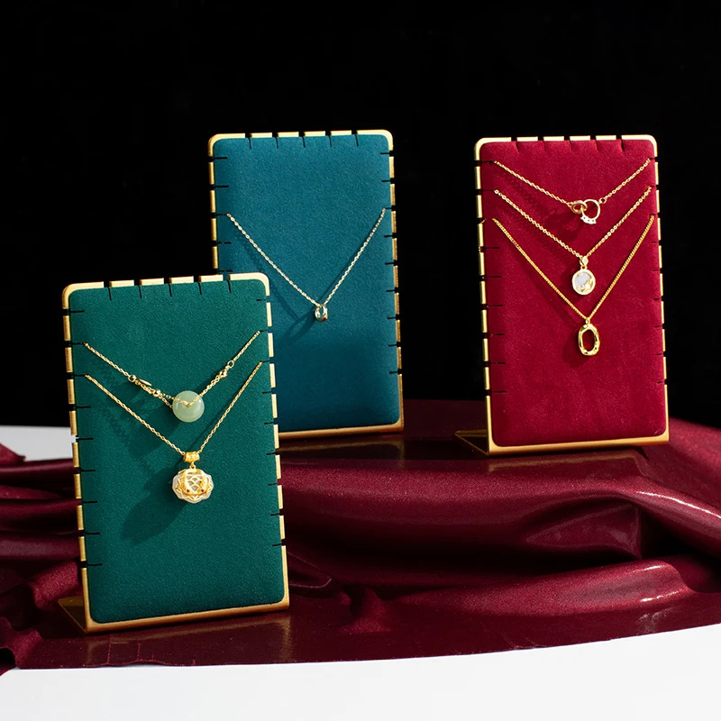 Velvet Metal Necklace Holder Pendant Show Shelf 250424