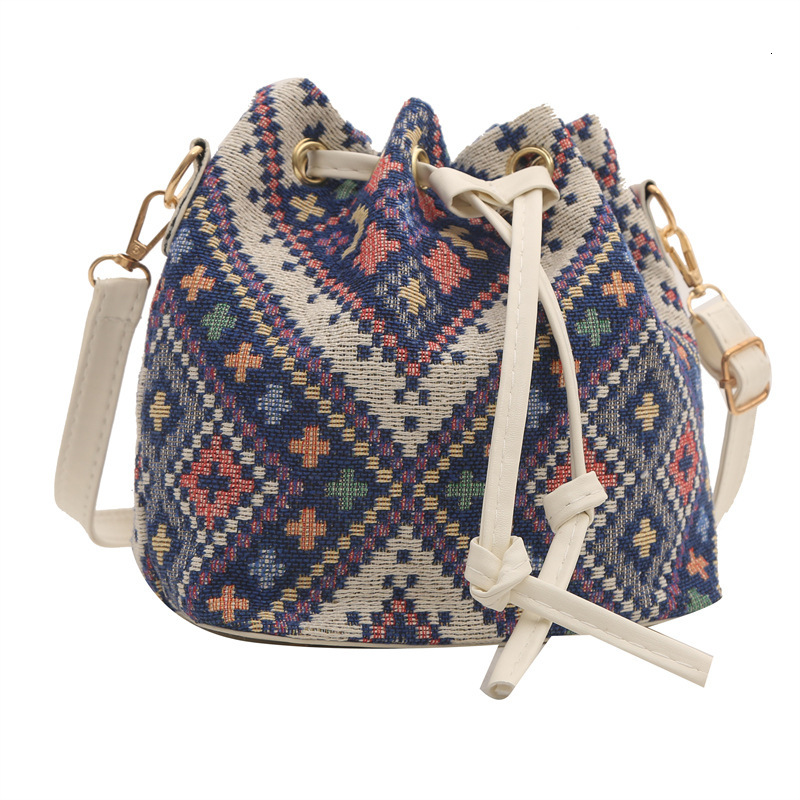 New Free Delivery Designer Shoes By 2025 2024 Autumn New Personalized Casual Popular Single Shoulder Ethnic Style Crossbody Drawstring Bucket Bag For 