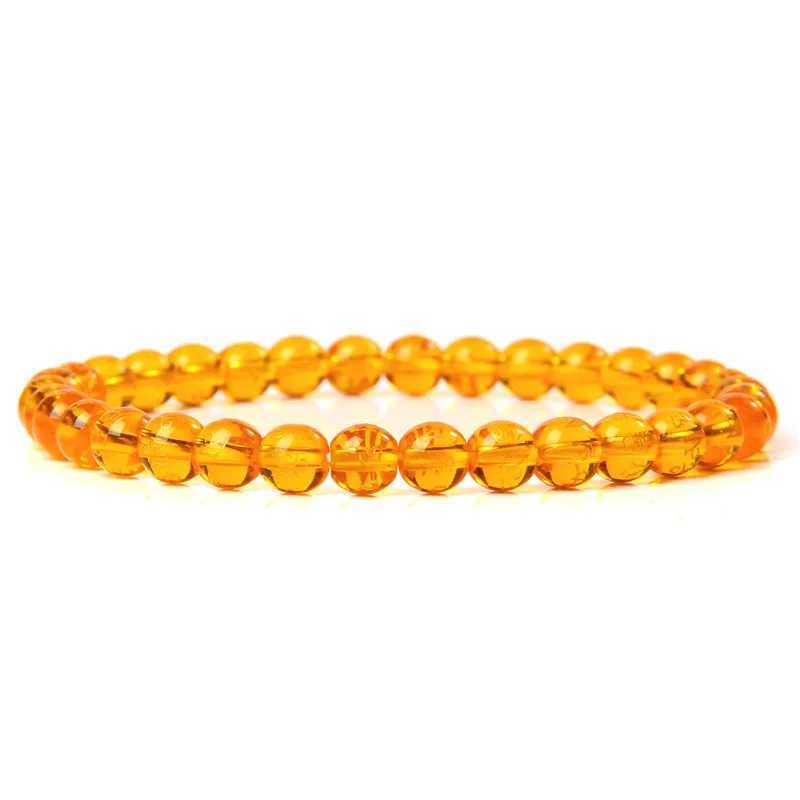 Yellow Citrines Bracelet Natural Stone 6mm Beaded Bracelets For Women Men Tiger Eye Agates Stretch Bangle Healing Reiki Jewelry J251125