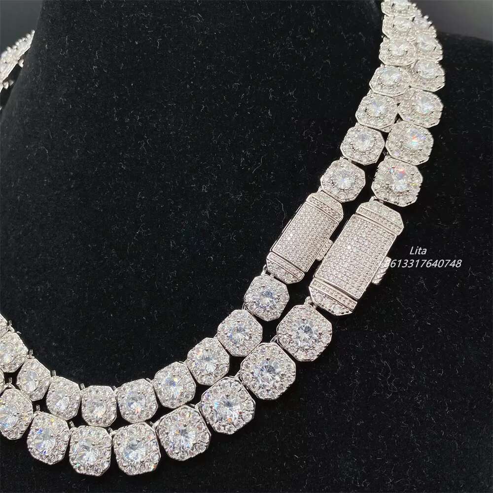 Best Price Hot Selling Cubic Moissaniteia Diamond 24 Inch 5a Moissanite Brass Cuban Link Chain Necklace for Men and Women