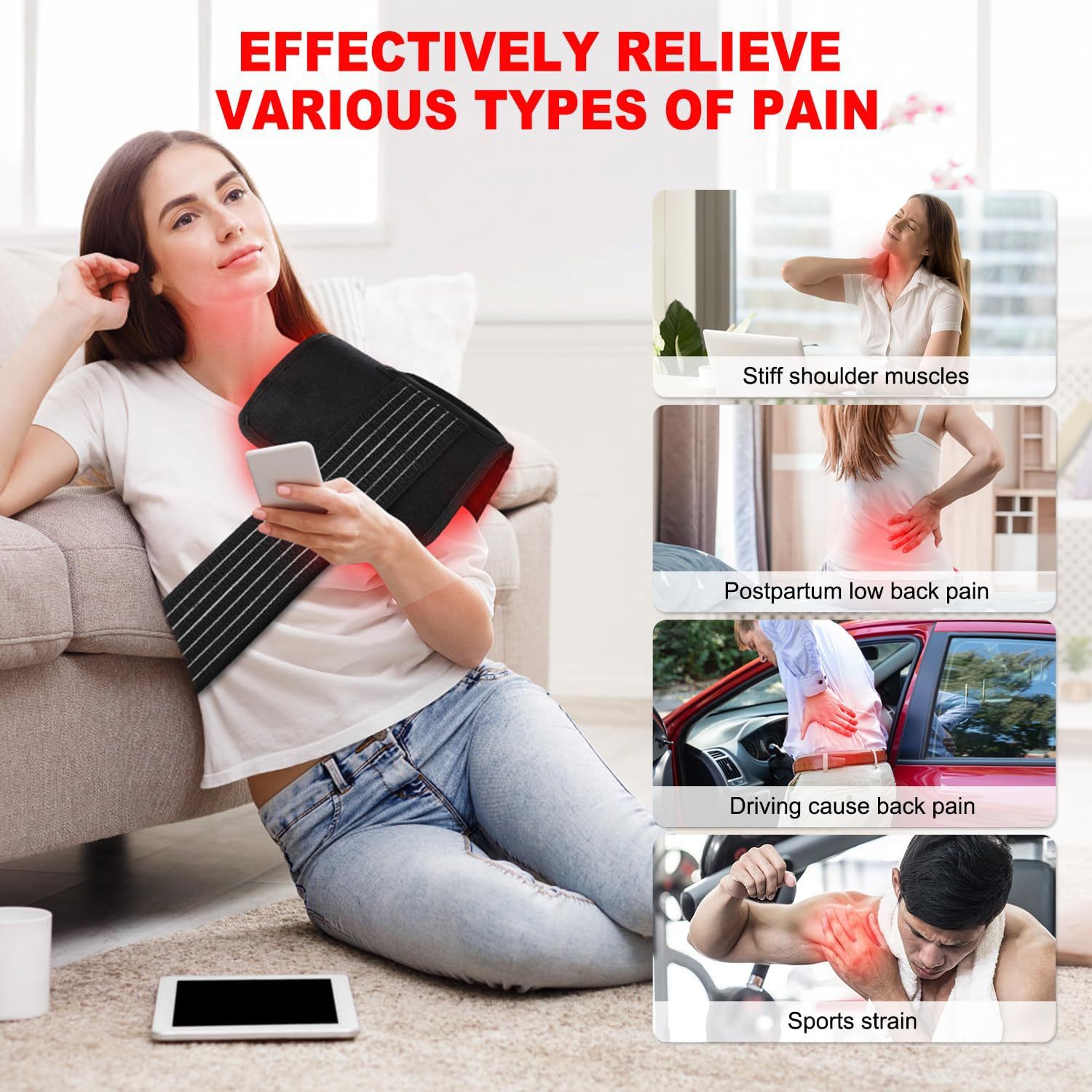 2025 New Red Light Therapy Pads LED 660 850NM near Infrared Whole Body Treatment Large Pads for Home Use