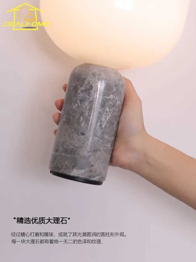 Danish Design Marble Table Lamp with USB Charging Touch Switch Atmosphere Desk Lights Living Room Bedroom Bedside Study KitchenM251125