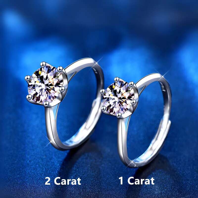 Factory Direct Supply S925 Sterling Silver Moissanite Eternity Wedding Jewelry Womens Gift Ring