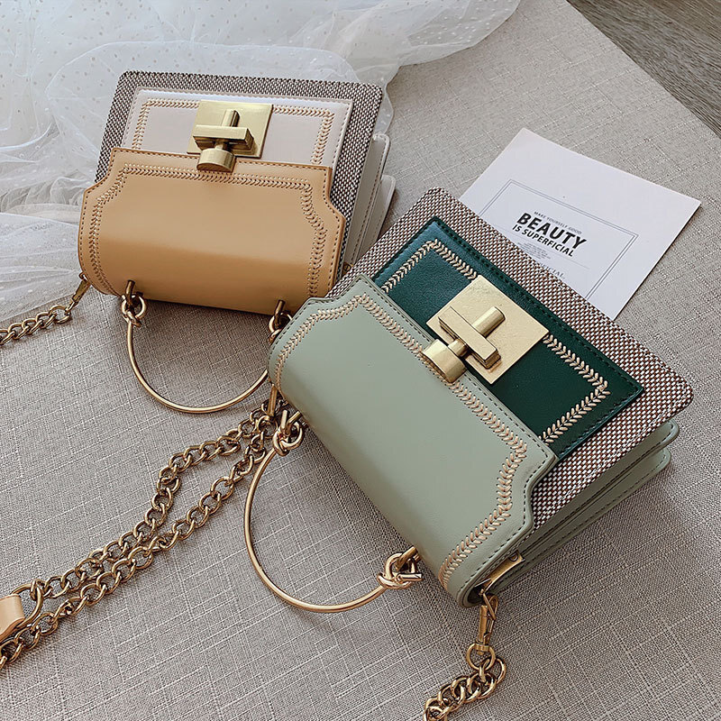New Free Delivery Designer Shoes By 2025 Women's Handbag 2020 New Korean Version Ins Small Square Fashion Contrasting Chain Crossbody Shoulder Ba