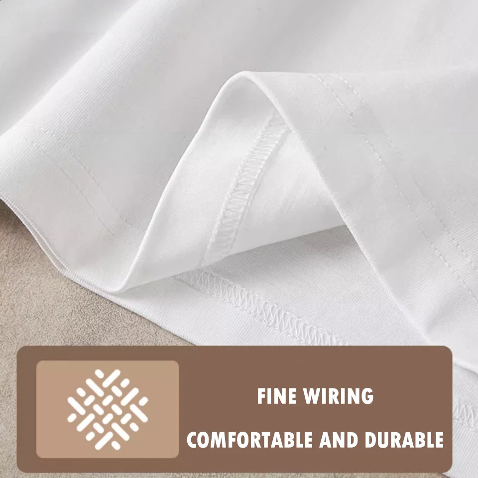 240gsm heavy-duty oversized mens plain weave T-shirt summer high-quality short sleeved T-shirt 100% pure cotton solid color fashionable casual white t