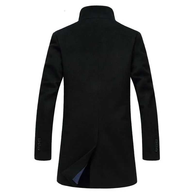 New Autumn Winter Men Business Casual Cashmere Trench Coats British Style Overcoats Man Warm Woolen Blends Quality Long JacketsT251125
