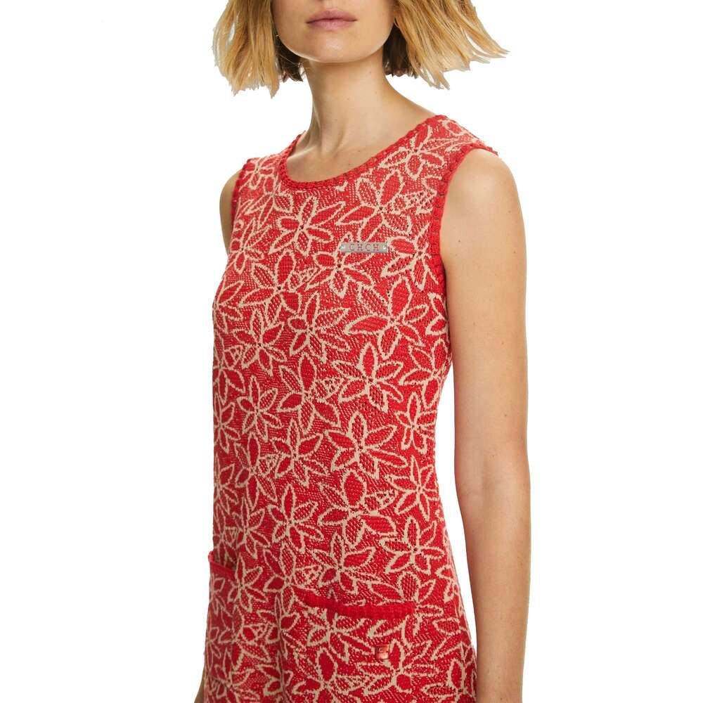 CHCH Elegant Knitted Short Dress Women Fashion O Neck Sleeveless Slim Dresses 2024 New Lady Chic Commute Robes