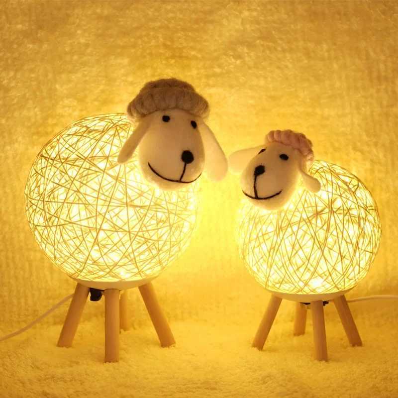Yiins Little Sheep Desk Lamp Girl S Bedroom Atmosphere Light Cute Little Sheep Intelligent Timer Sleep Night LightM251125