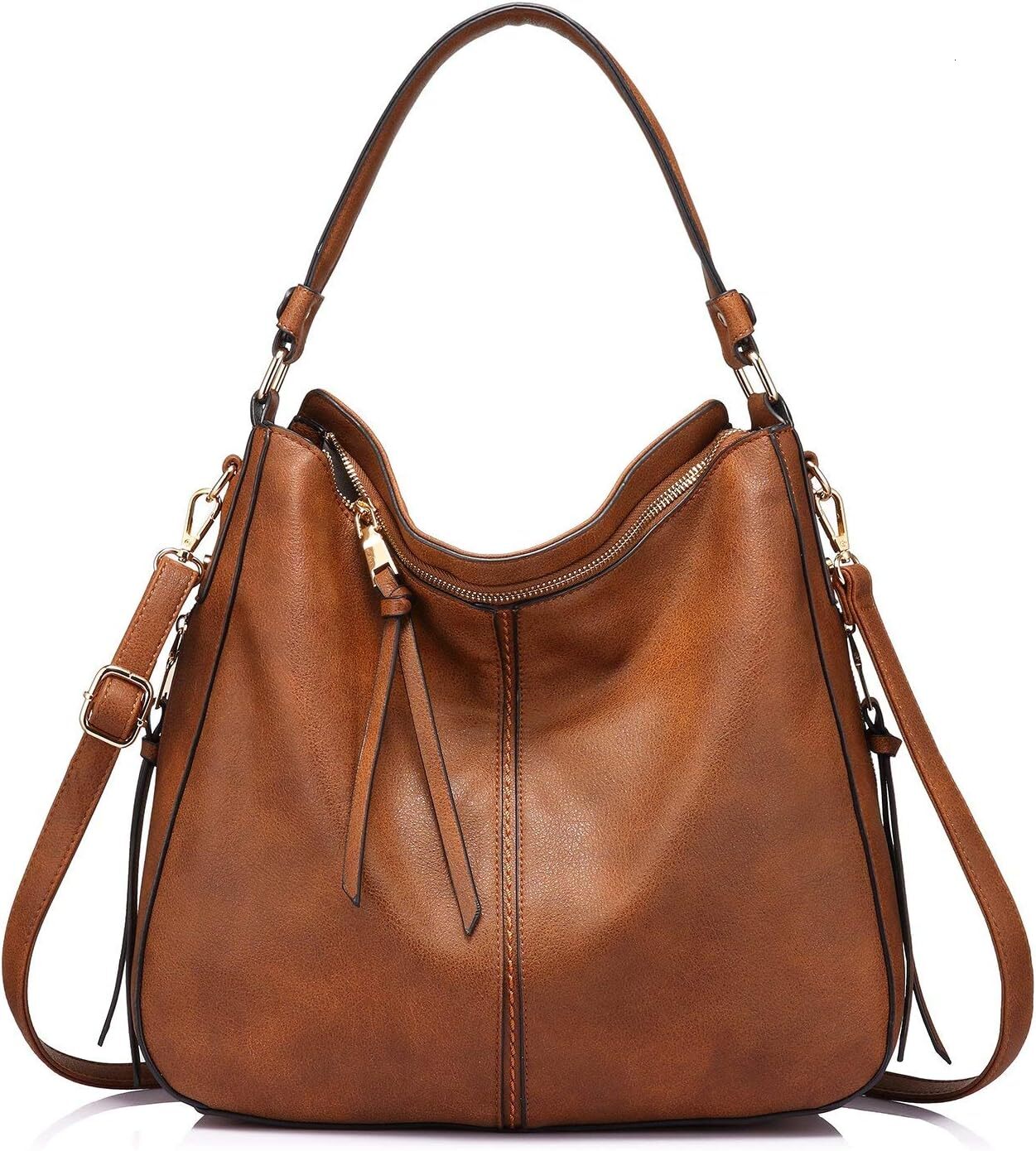Crossbody Bags For Women Designer Leather Hobo Handbags Retro Large Size Shoulder Bag Bucket Purse