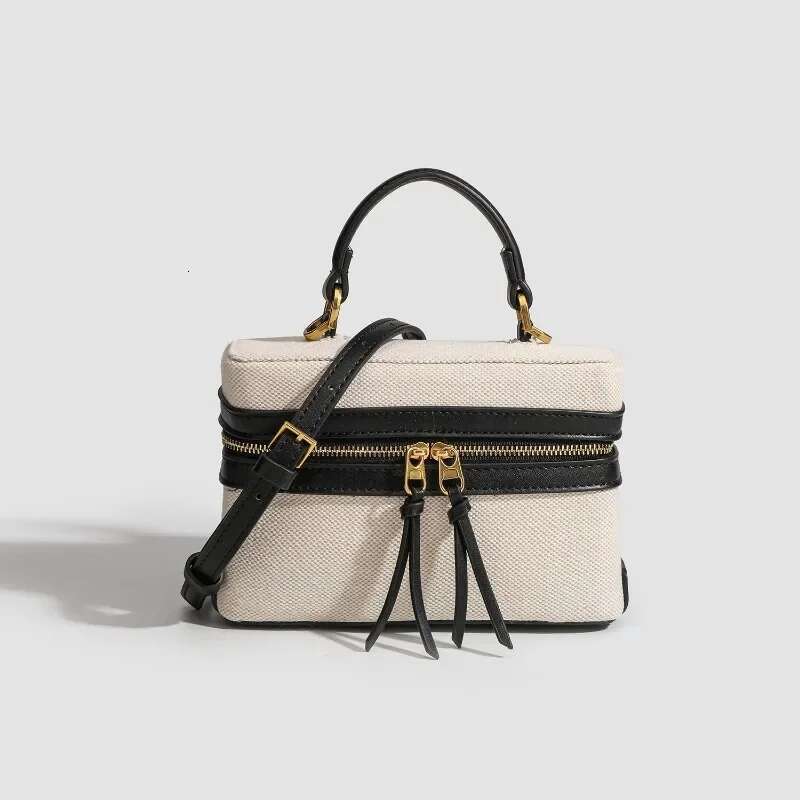 Fashion Box Women Handbags Designer Thick Canvas Shoulder Crossbody Bags Casual Spring And Summer Small Purses 2024 Bolso Mujer