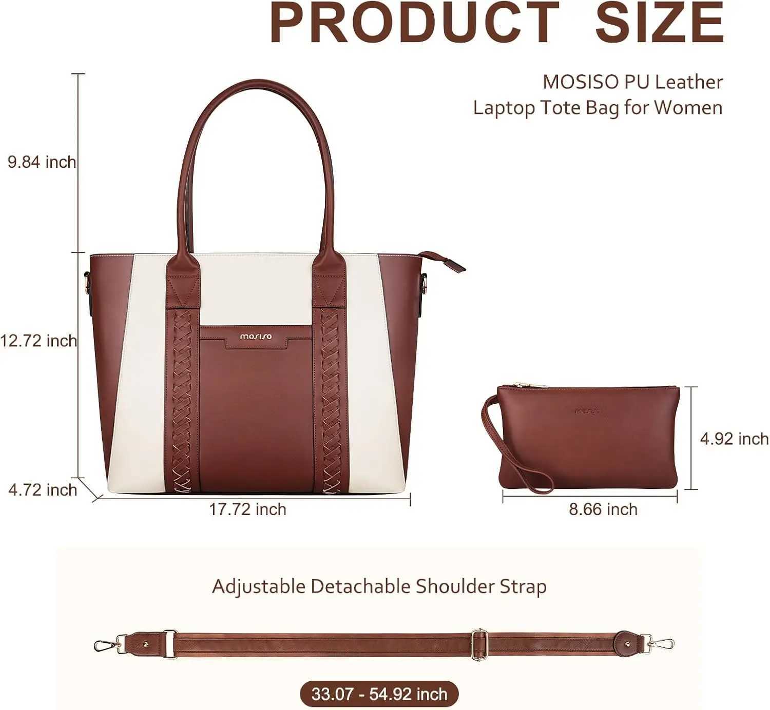 Laptop Bag 156 inch PU Leather Womens Tote Bag Waterproof Computer Briefcase Casual Shoulder Handbag for Business OfficeT251125
