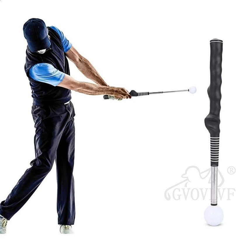 Rhythm Click Sound Telescopic Warm Up Golf Swing Trainer Correcting Gesturer Training Aid for Tempo Grip Strength Practice Stick 250421