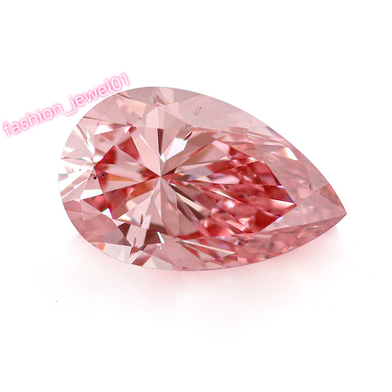 Real Lab Grown Diamond Loose Pink Diamonds VVS-SI 1-4 CT Pear Cut in Stock From China for Jewelry Making