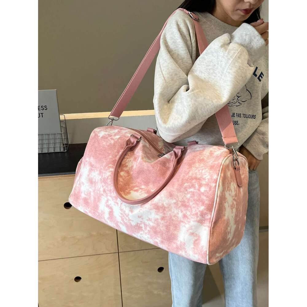 Designer Bag Fashion Canvas Tie-Dye Women's Travel Designer Boston Bag Large Capacity Shoulder Crossbody Bag With Shoe Compartment
