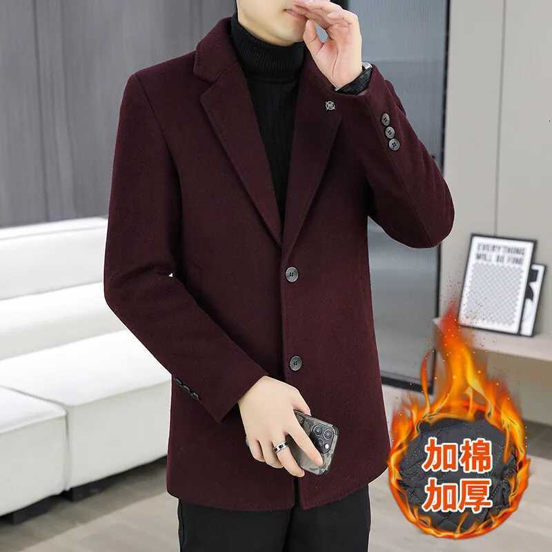 Autumn Korean Version Mens Woolen Jacket Medium Length Casual Business Trench Coat Wool Blends Social Streetwear Overcoat 4XLT251125