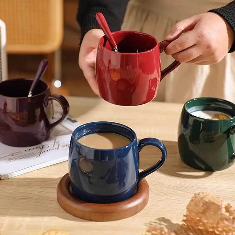 Creative Porcelain 400ml Mug Exquisite Afternoon Tea Coffee Cup Breakfast Milk Oatmeal Cup Office Ceramic Mug Home Decoration Y251125
