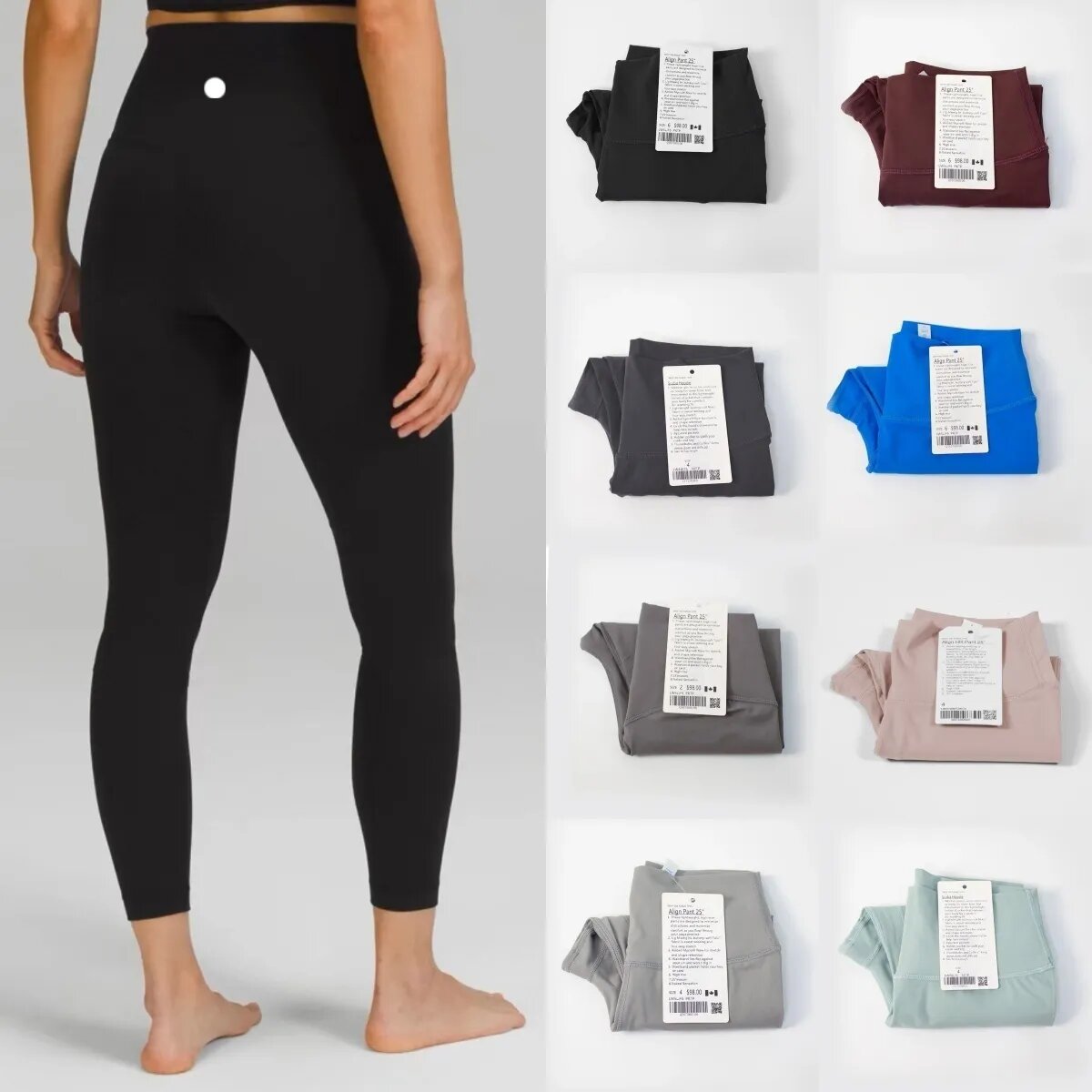 5A Yoga align leggings Women pants Outfits Lady Sports yoga Fashion Ladies Pants Exercise Fitness Wear Girls Running Leggings Ninth Pants Lulliness Lemonize Pants