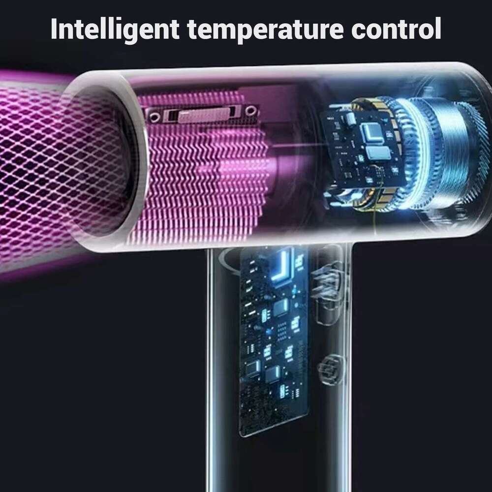 Cordless Hair 300W 100000RPM USB Rechargeable 9 Wind Speeds 3 Adjustable Temperature Portable Blow Dryer for Dormitory