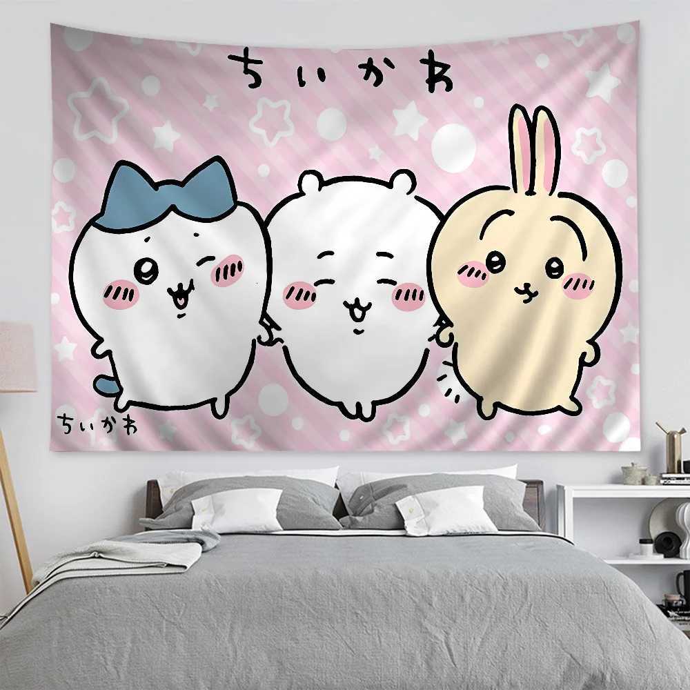 Cute CChiikawaS Cartoon Tapestry Bohemian Wall Tapestries Mandala Wall Hanging SheetsM251125