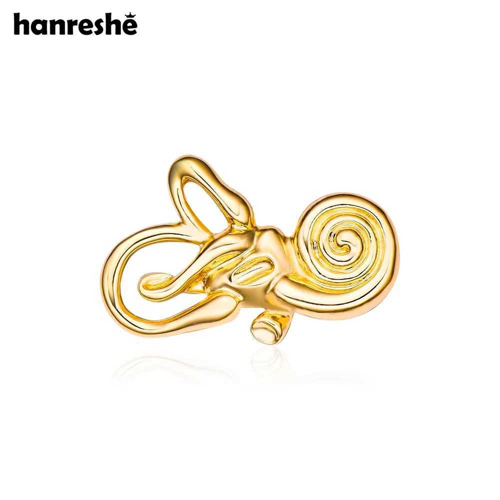 Hanreshe Medical Otology Cochlear Brooch Anatomy Lapel Backpack Badge Ear Pins Medicine Jewelry for Doctor Nurse J251125