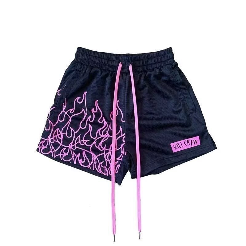 Summer printed American shorts for men's basketball, breathable quick drying running shorts, high street loose casual pants, trendy