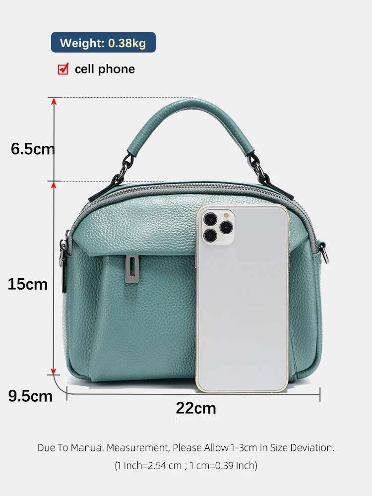 Zency 2025 New Genuine Leather Women's Shoulder Simple Cowhide Ladies Handbag Satchel Bag Female Commuter Shopping Daily Bag
