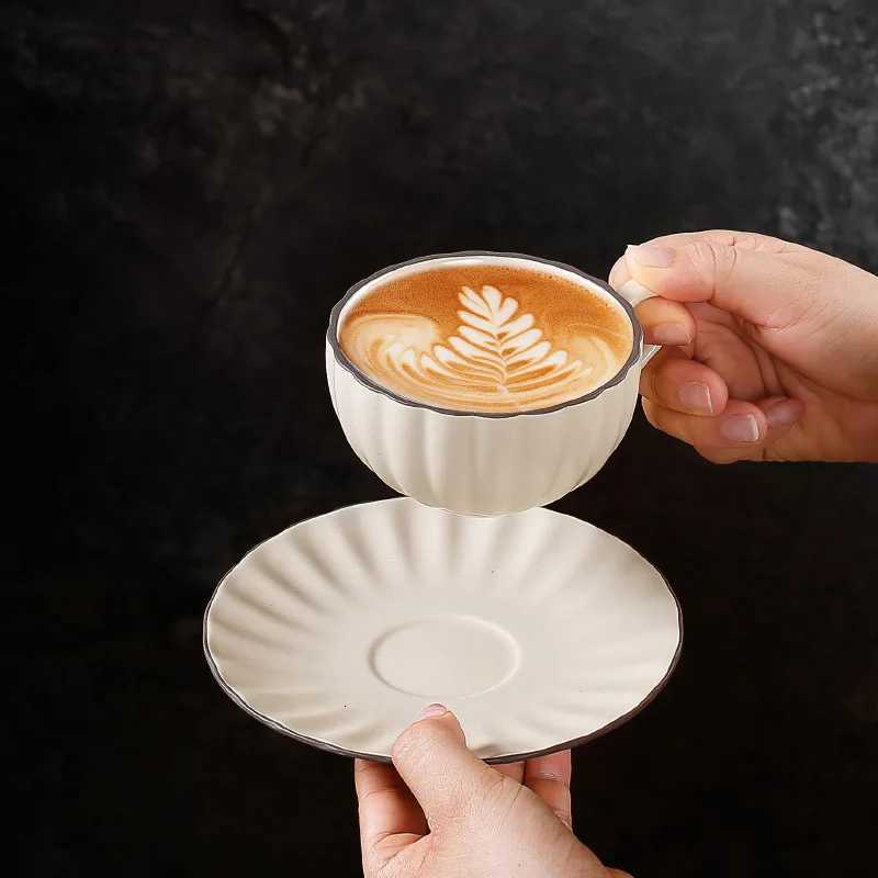 Retro American Concentrated Exquisite Simple Coffee Cup Set Ceramic Nordic Household Black Tea Cup Latte Art Cup Y251125