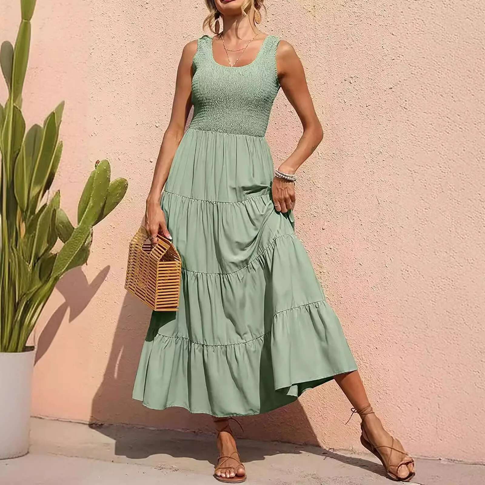 Dongdumaoyi Summer Maxi Dress Women Elegant Long Party Ladies Fashion A Line Ruched For Sundress New