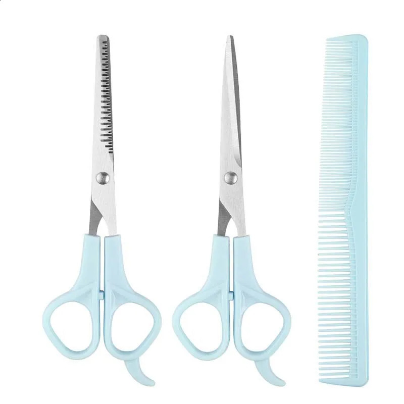 3PCS/Set Hair Cutting with Specialized Bangs Hair Scissors For Thinning Teeth Flat Cutting Tools Stainless Steel Hair Scissors 250424