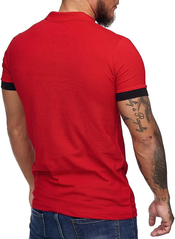 Mens Polo shirt Men's Short Sleeve Casual Slim Fit Polo Shirts Basic Designed Classic Cut Cotton tshirt Casual simple fashion