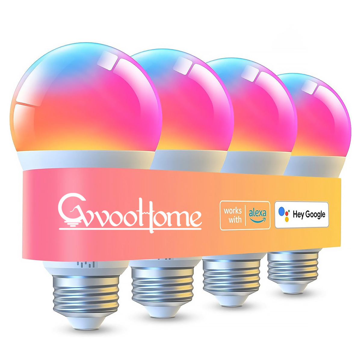 Tu-ya Smart WiFi LED Bulb,E27 9W SMD A70 RGB-CW bulb controllable via Alexa voice commands and Bluetooth.
