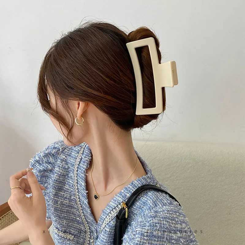 1 piece of oversized 13cm hair size shark clip square clip back of head clip headband disc-shaped hair hair clip femaleT250425