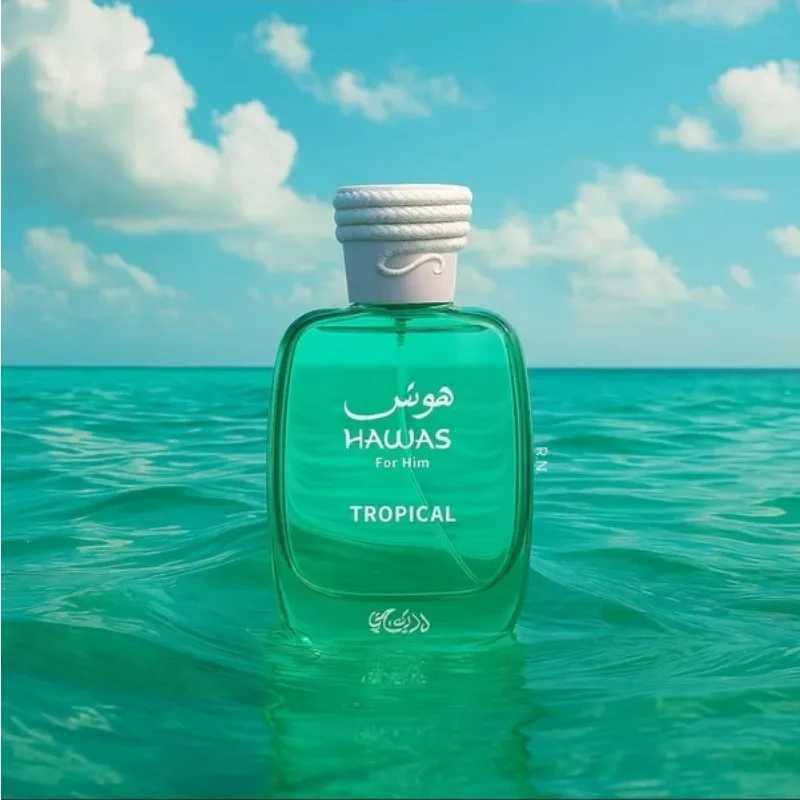 100ML RASASI Hawas Tropical EDP Spray Long Lasting Arabian Perfume For Men Top Notes Fig Leaf Coconut Water and Ginger C251126