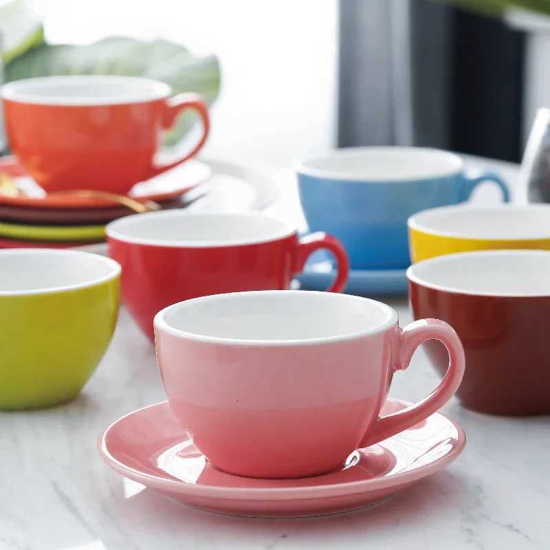 CHANSHOVA-Modern Simplicity Style Ceramic Coffee Cups Set Tea Cup and saucer China Porcelain Mugs 200ml H046 Y251125