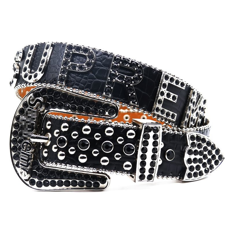 Fashion Belts for Women Designer Mens Bb Simon rhinestone belt with bling rhinestones as gift