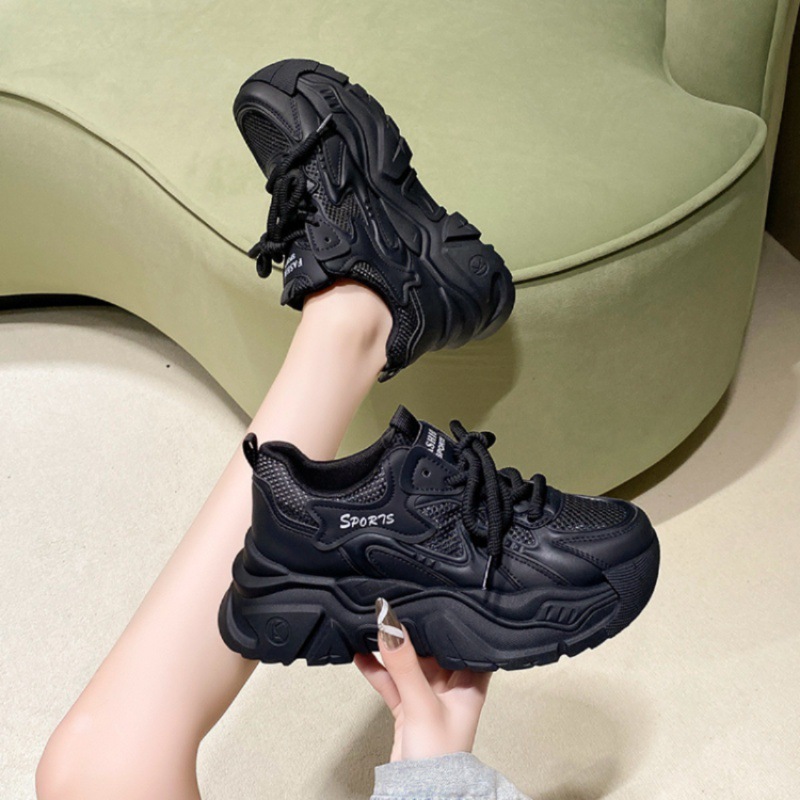 Summer New Dad Thin Breathable Mesh Sports Thick Bottom Height Increasing Women S Shoes Ddmysaturn