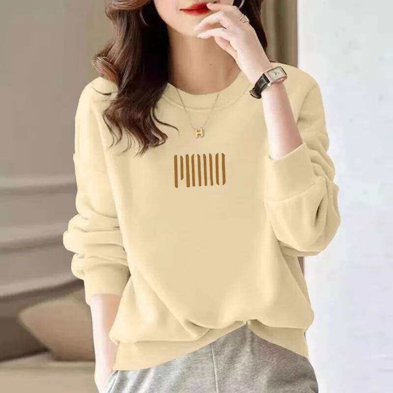 Loose Large Size Round Neck Sweatshirt Women's Slimming Belly Covering Lazy Base Layer Overhead No Cap Top Winter Thickened