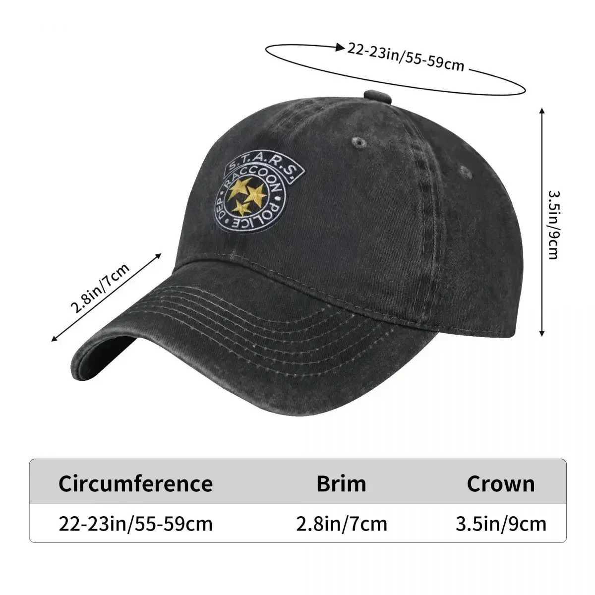 Stars Baseball Cap Residents Evils Game Unisex Teens Design Hip Hop Hats Summer y2k Retro Hiking Fishing Baseball CapsT251125