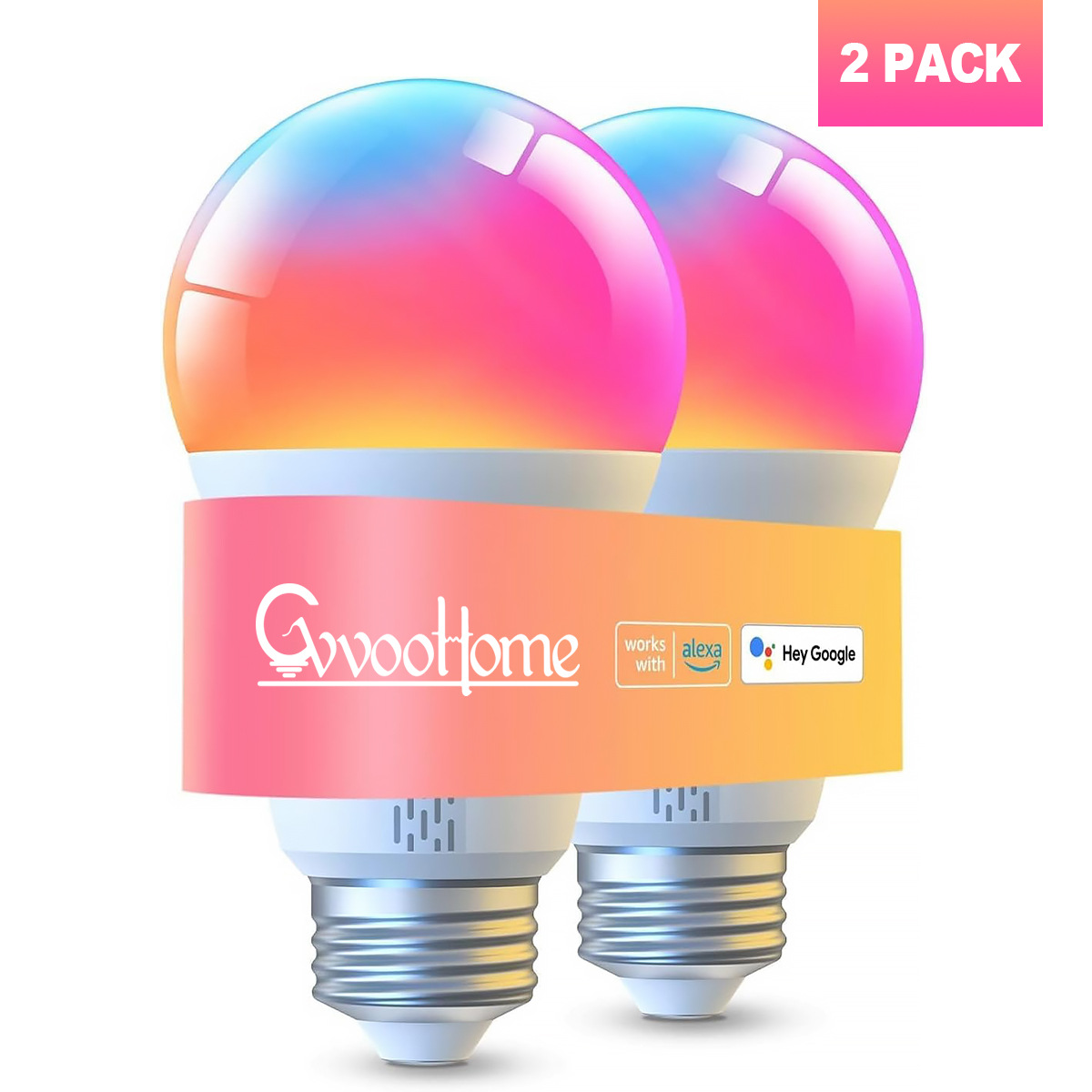 Tu-ya Smart WiFi LED Bulb,E27 9W SMD A70 RGB-CW bulb controllable via Alexa voice commands and Bluetooth.