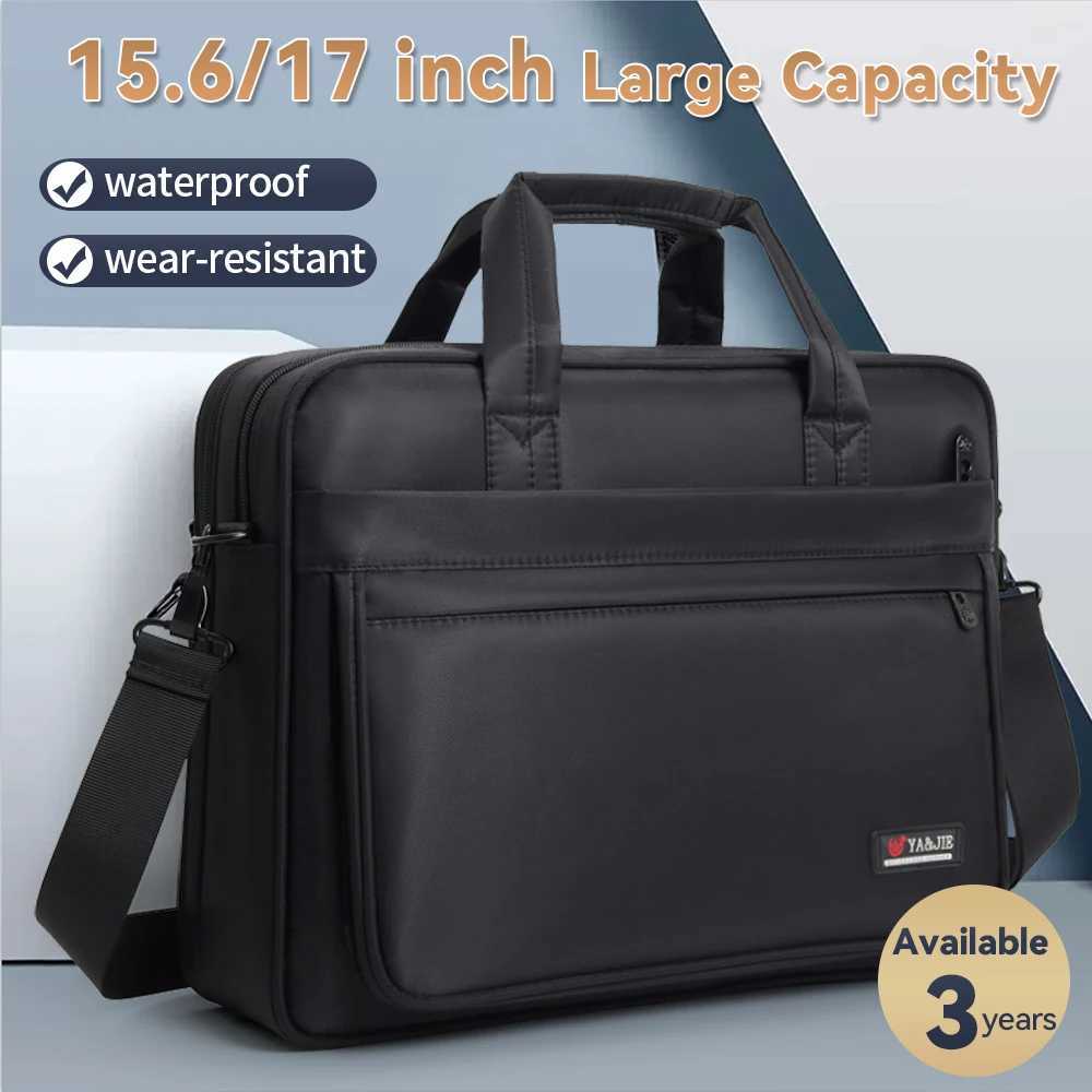 Briefcases For Men Canvas Tote Bag Large Laptop Case 156 Inch 17 Inch 14 Inch Computer Bag Work Business Shoulder OfficeT251125