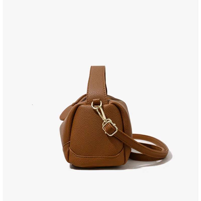 Ladies' Soft Leather Large Capacity Commuting Pillow Shoulder Hand-Held Student Crossbody Bag