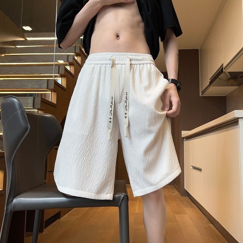 Texture sense, loose and hanging sensation, unisex summer American fashion brand plus size shorts, casual pants, versatile wide leg pants