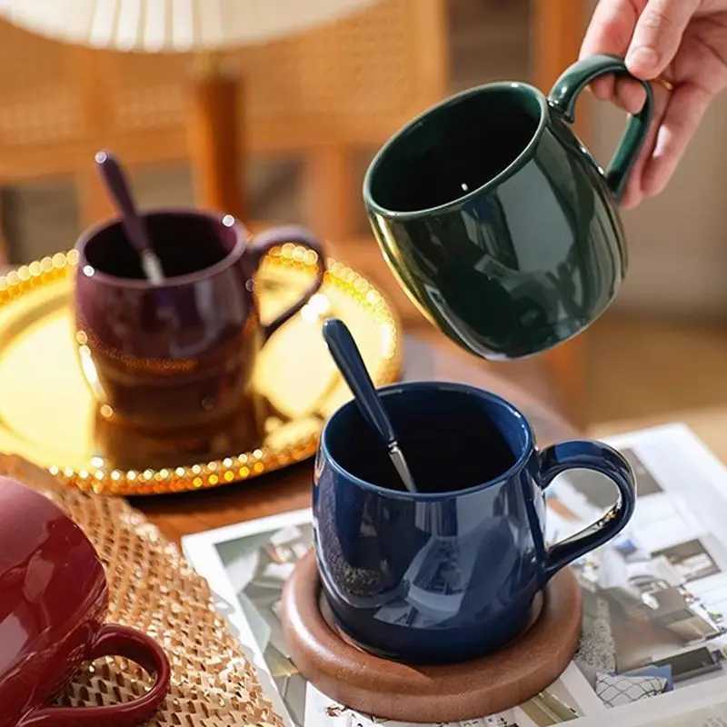 Creative Porcelain 400ml Mug Exquisite Afternoon Tea Coffee Cup Breakfast Milk Oatmeal Cup Office Ceramic Mug Home Decoration Y251125