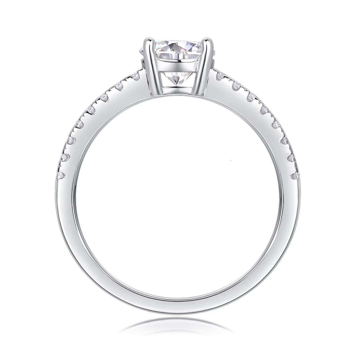 Wholesale Womens 925 Sterling Silver Moissanite Wedding Ring 2CT VVS D GRA Certified Moissanite Diamond Jewelry Engagement Ring