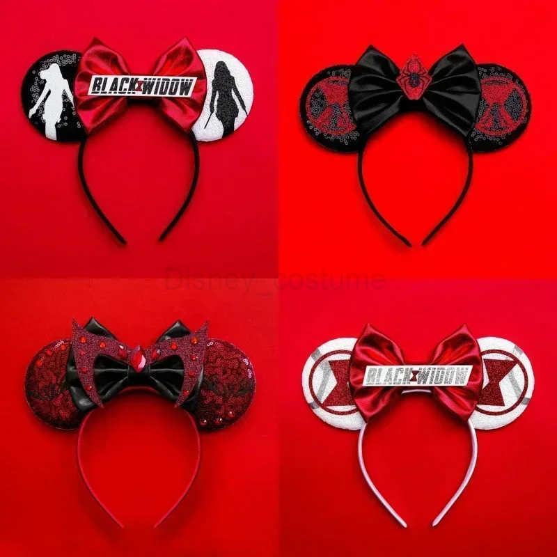 Disney Marvel Spider Man Female Hair Accessories Avengers Earbands Headbands Girl Role Playing Peter Parker Hair Childrens Day Gift X250425