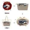 Felt inner liner large capacity storage middle organizing bag, felt dumpling makeup bag
